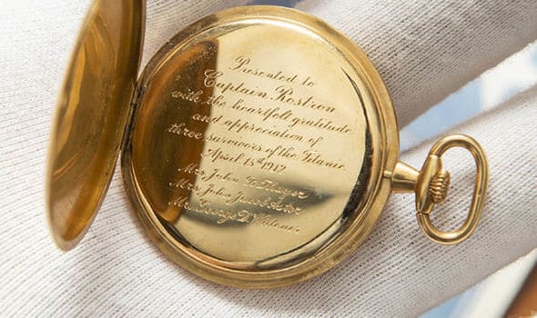 £50,000 for gold watch Titanic widows gave to their rescuer