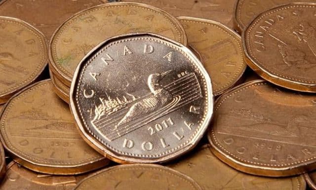 TSE, Loonie down