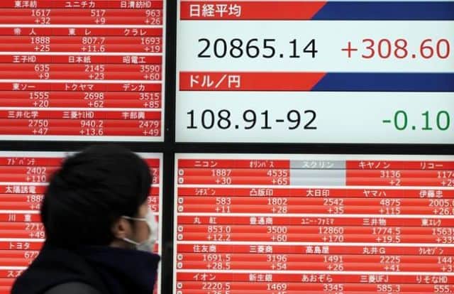 World shares mostly higher