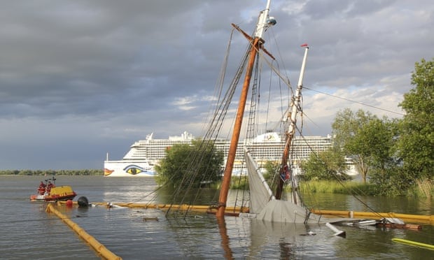 Newly restored 19th-century German ship sinks after collision