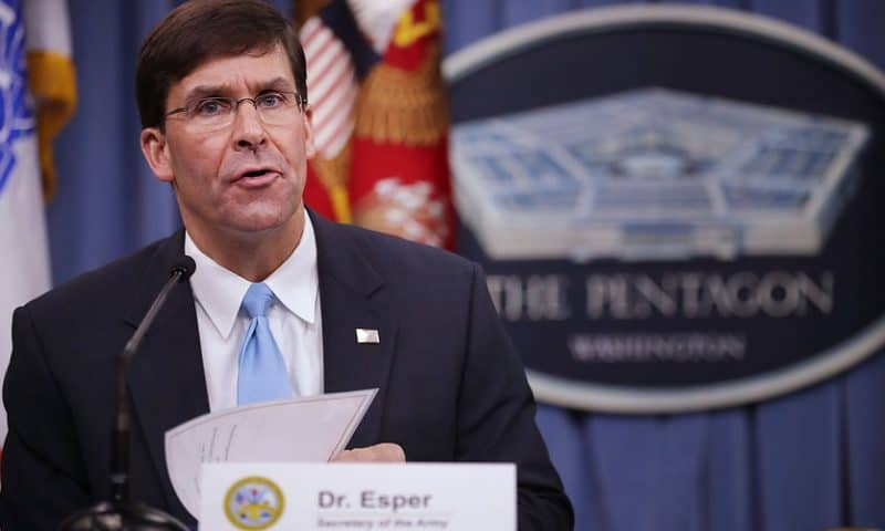 Trump to formally nominate Mark Esper as defense secretary