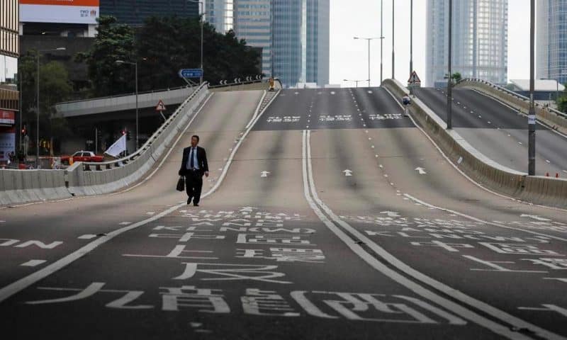 Protests Squeezing Hong Kong Economy, Tourism, Leader Says